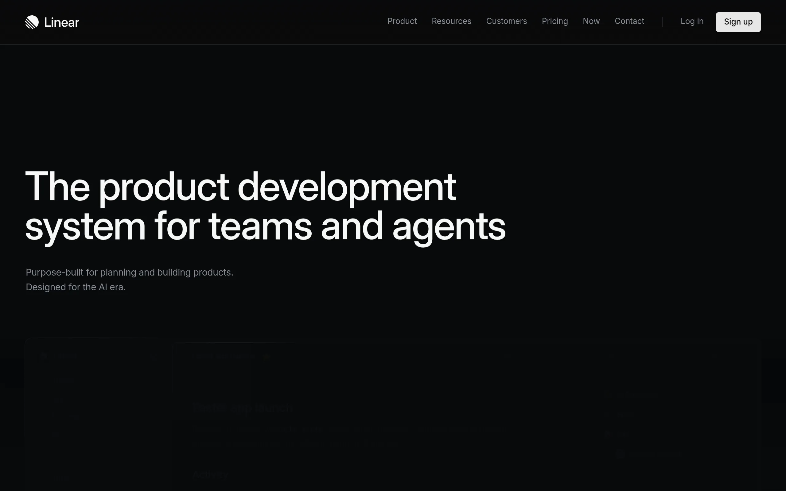 Screenshot of Linear