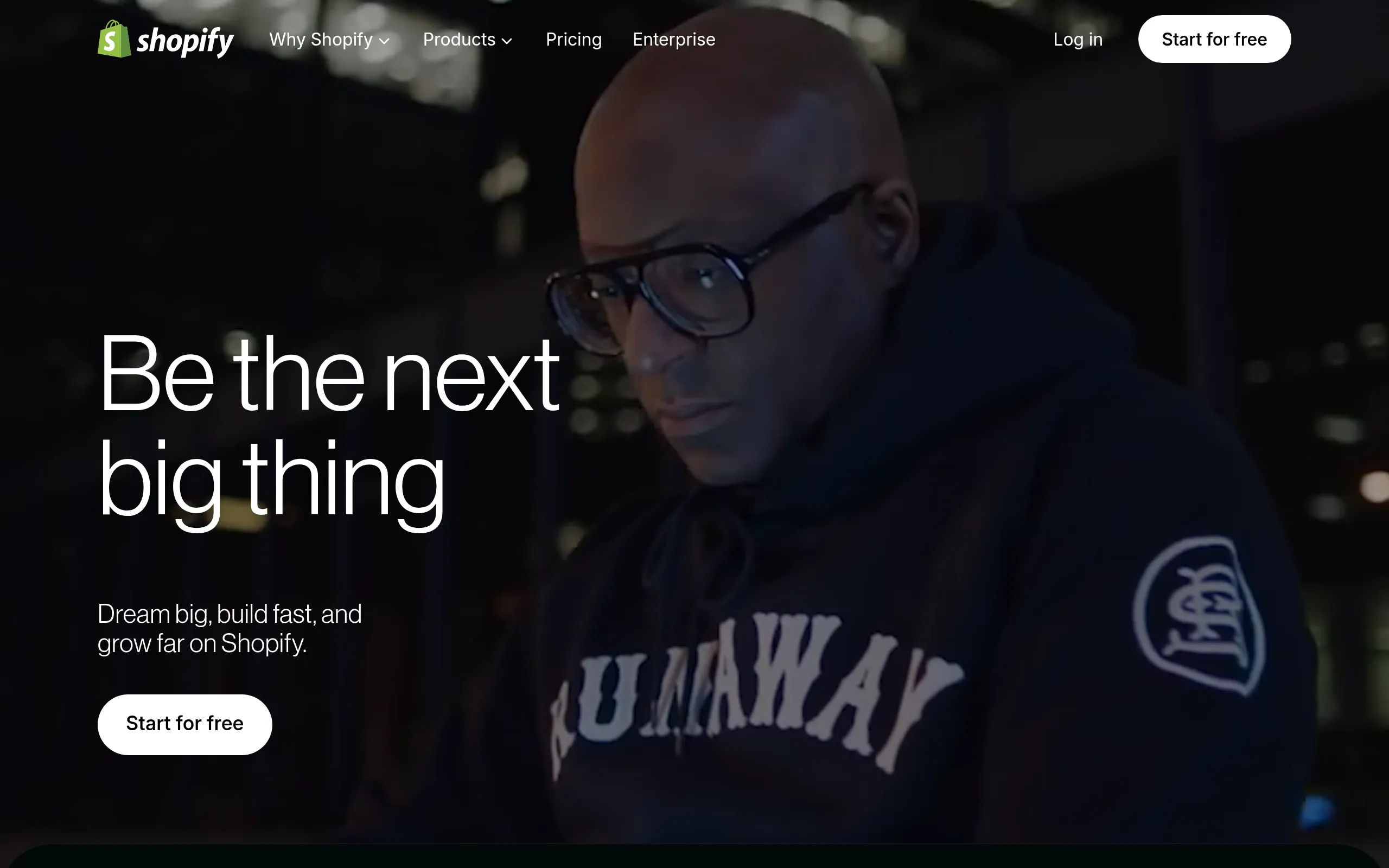 Screenshot of Shopify